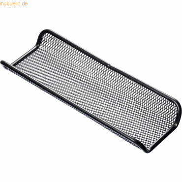 Helit Stifteschale Mesh 1 Fach Mesh Stahl 95x35x245mm schwarz von Helit