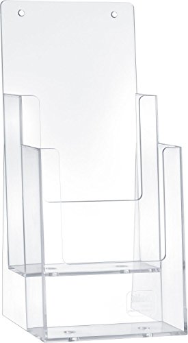 helit H2351502 - Tischprospekthalter „the helpdesk“ 2 x 1/3 DIN A4, glasklar von Helit