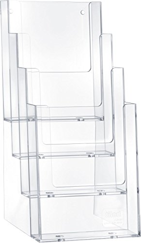 helit H2352002 - Tischprospekthalter „the helpdesk“ 4 x DIN C6 Format, glasklar von Helit