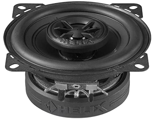 Helix F 4X - 10cm 2-Wege Koax Auto Lautsprecher/Boxen - 120 Watt Maximalleistung - Schwarz von Helix/Match