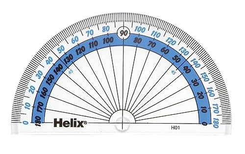Helix 10 cm, 180 Grad durchsichtig Winkelmesser von Helix
