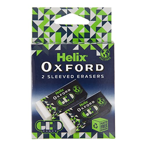 Helix Oxford Geo 102701 Radiergummi, Grün, 2 Stück von Helix