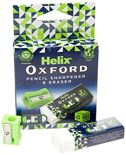Helix Oxford Geo Radiergummi und Anspitzer, Grün von Helix