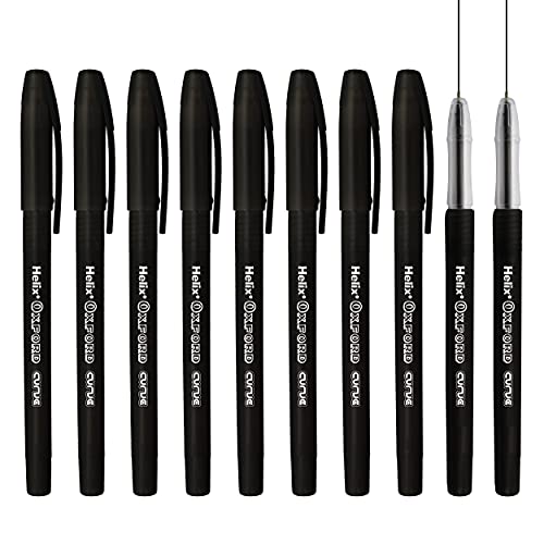 Helix Oxford Kugelschreiber, gebogene Spitze, 1,0 mm, schwarze Tinte, 10 Stück Helix Oxford Kugelschreiber, gebogene Spitze, 1,0 mm, schwarze Tinte, 10 Stück von Helix