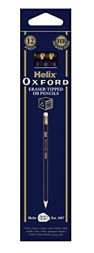 Helix Oxford p35010 HB Bleistifte mit Radiergummi 12er-Pack von Helix