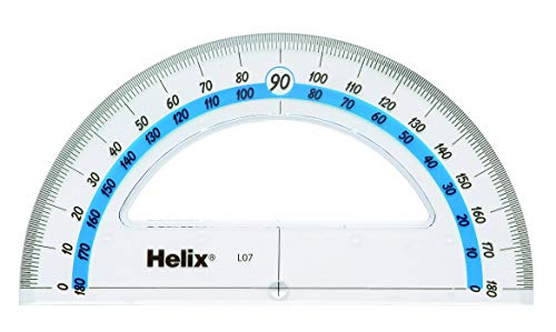 Helix Winkelmesser, 15 cm, 180 Grad, transparent, 1 Stück von Helix