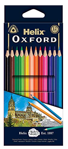 Oxford Helix Buntstifte 12 x Bleistifte. sortiert von Helix