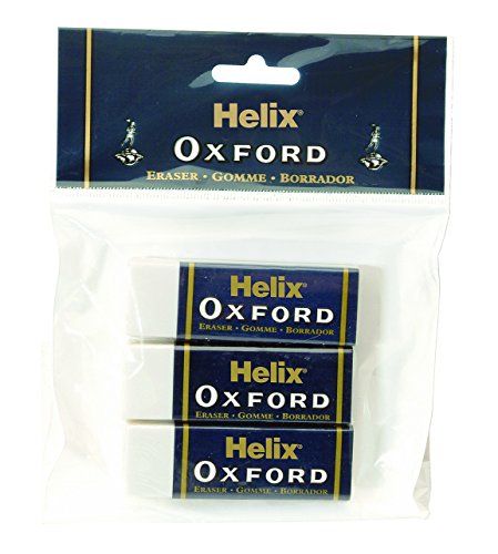 Oxford Radierer von Helix groß Schutzhülle aus Pappe LARGE 3 PACK von Helix