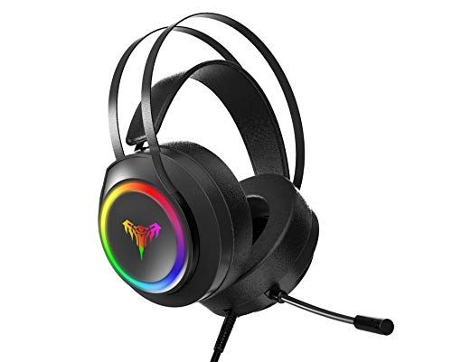 Hellcrack USB RGB LED Gaming Headset mit Mikrofon von Hellcrack