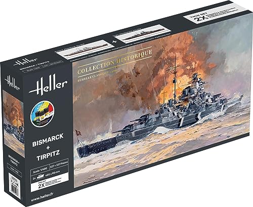 Heller 55078 STARTER KIT Bismarck + Tirpitz TWINSET 1/400 Heller 55078 STARTER KIT Bismarck + Tirpitz TWINSET 1/400 von Heller