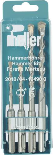 Heller Bionic 16490 0 Hartmetall Hammerbohrer-Set 4teilig 5 mm, 6 mm, 8 mm, 10mm SDS-Plus 1 Set von Heller