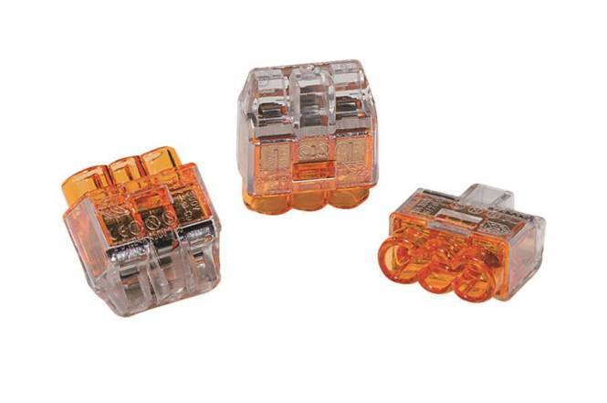 Hellermann HCPM-3-PC-CL/OG Verbindungs- klemme 3polig orange 148-90037 (Inhalt 100 Stück) von HellermannTyton GmbH & Co. KG