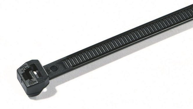 Hellermann T50MOS-PA66HS-BK(100) Kabelbinder 245x4,6mm schwarz 118-00018 (Inhalt 100 Stück) von HellermannTyton GmbH & Co. KG