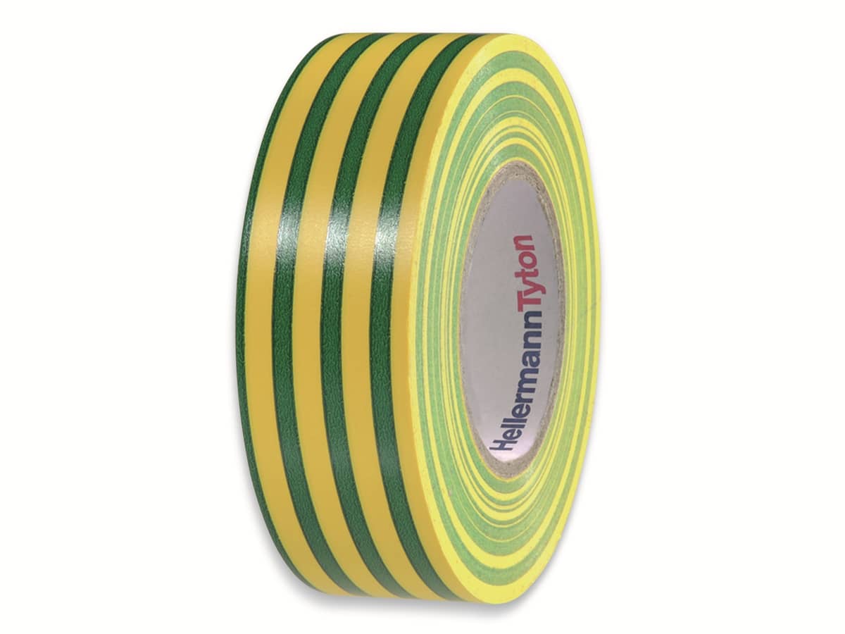 HELLERMANNTYTON Isolierband, 710-00157, HelaTapeFlex15, grün-gelb, 19mmx20m von HellermannTyton