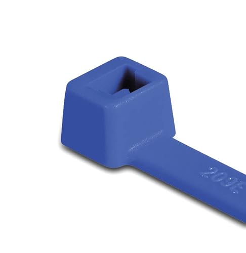 Hellermann Tyton 111–00659 Hochtemperatur-Kabel, 10,2 cm lang, 8,2 kg Zugfestigkeit, Ethylen Teflon, Blau (100 Stück) von HELLERMANNTYTON