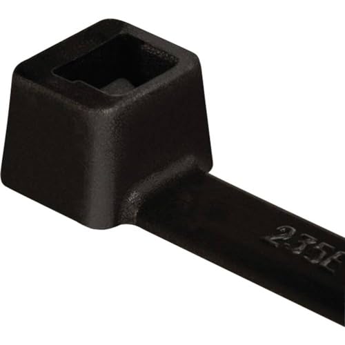 Hellermann Tyton T150M0UVX2 Schwerlast-Kabelbinder, 53,3 cm lang, 79,4 kg Zugfestigkeit, PA66UV, schwarz (25 Stück) von HELLERMANN TYTON