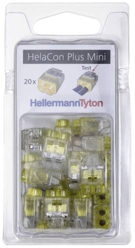 HellermannTyton 148-90054 HCPM-2-Blister-PC-CL/YE (20) Verbindungsklemme flexibel: 1.0-2.5mm² starr von HellermannTyton