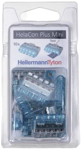 HellermannTyton 148-90057 HCPM-5-Blister-PC-BU/CL (10) Verbindungsklemme flexibel: 1.0-2.5mm² starr von HellermannTyton