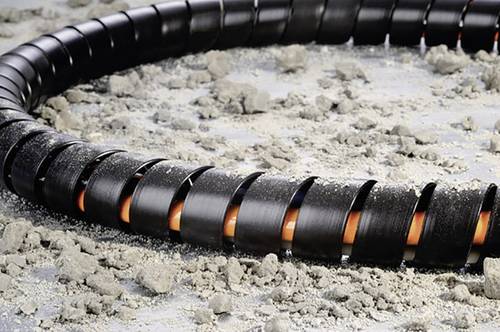 HellermannTyton 162-20400 SPF40-PP-BK Spiralschlauch Schwarz 1m von HellermannTyton