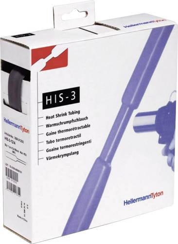 HellermannTyton 308-30600 Schrumpfschlauch ohne Kleber Schwarz 6mm 2mm Schrumpfrate:3:1 5m von HellermannTyton
