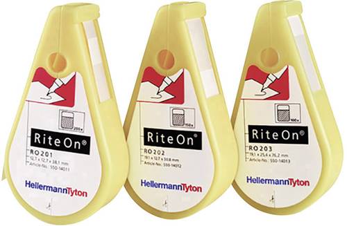 HellermannTyton 550-14012 RO202-1401-WH-1401-CL/WH Etikettenspender Montage-Art: aufkleben 1St. von HellermannTyton