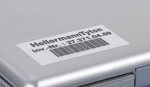 HellermannTyton 594-01103 TAG155LA4-1103-SR Kabel-Etikett Helatag 25.4 x 8.5mm Farbe Beschriftungsfe von HellermannTyton