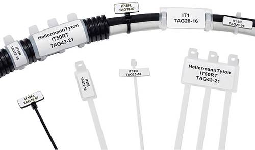 HellermannTyton 596-12259 TAG43-16TD1-892-WH-892-WH Etikett für Laserbedruckung von HellermannTyton