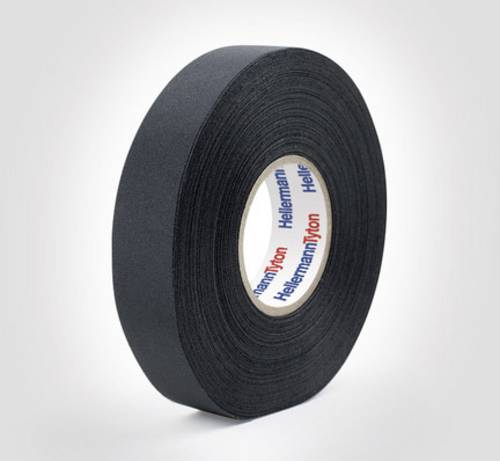 HellermannTyton HTAPE-PROTECT250-PET-BK 712-10003 Gewebeklebeband (L x B) 25m x 19mm 1St. von HellermannTyton