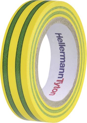 HellermannTyton HelaTape Flex 15 710-00106 Isolierband HelaTape Flex 15 Grün, Gelb (L x B) 10m x 15 von HellermannTyton