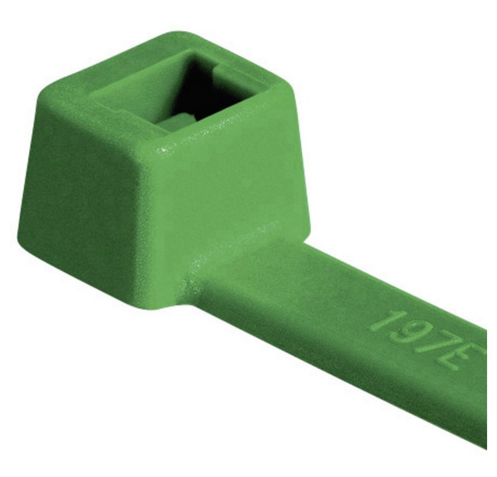HellermannTyton Kabelbinder HellermannTyton 111-04801 T50R-PA66-GN Kabelbinder 200 mm 4.60 mm Grün (T50R-PA66-GN) von HellermannTyton