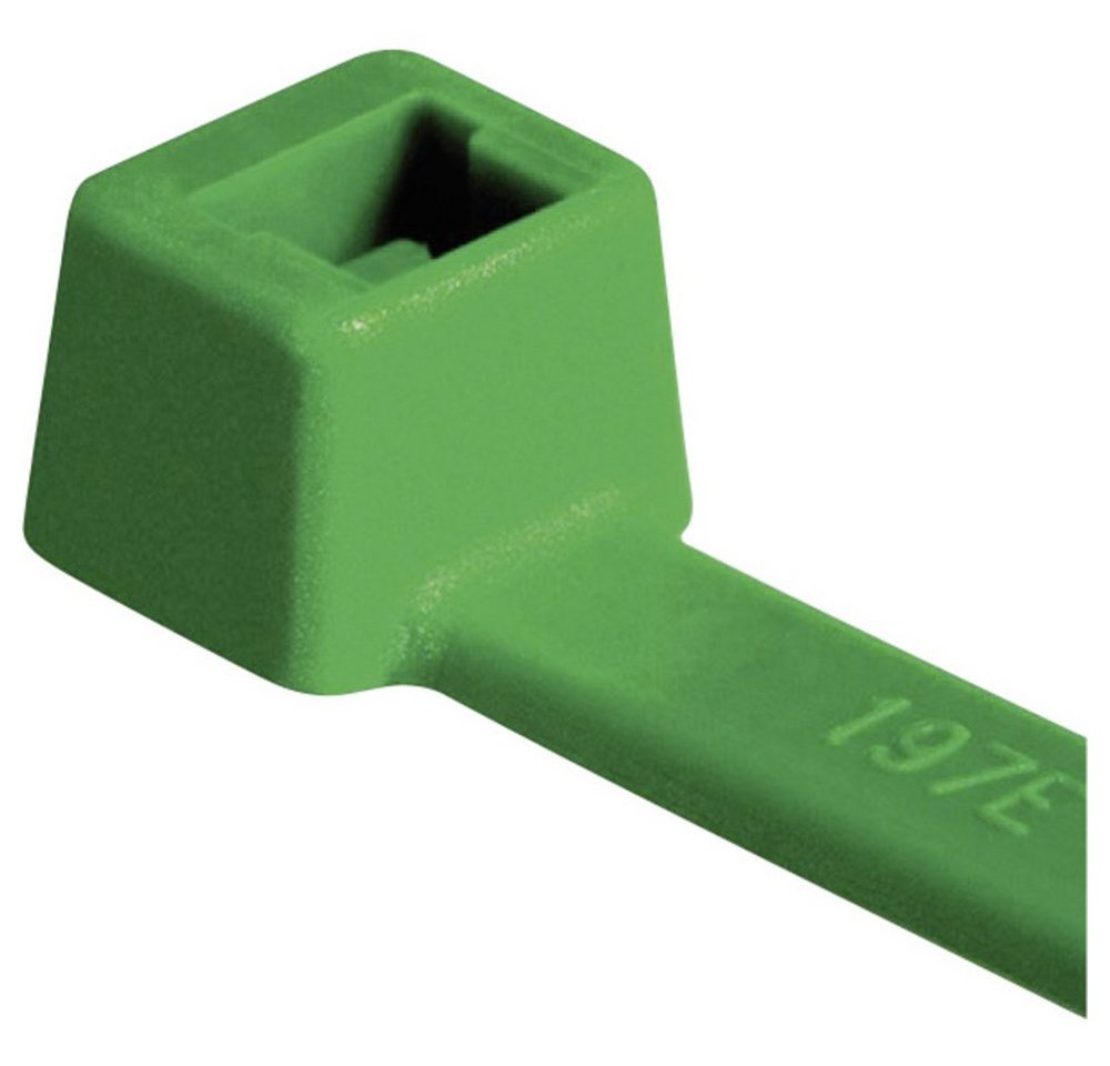 HellermannTyton Kabelbinder HellermannTyton 116-01815 T18R-PA66-GN-C1 Kabelbinder 100 mm 2.50 mm G (T18R-PA66-GN-C1) von HellermannTyton
