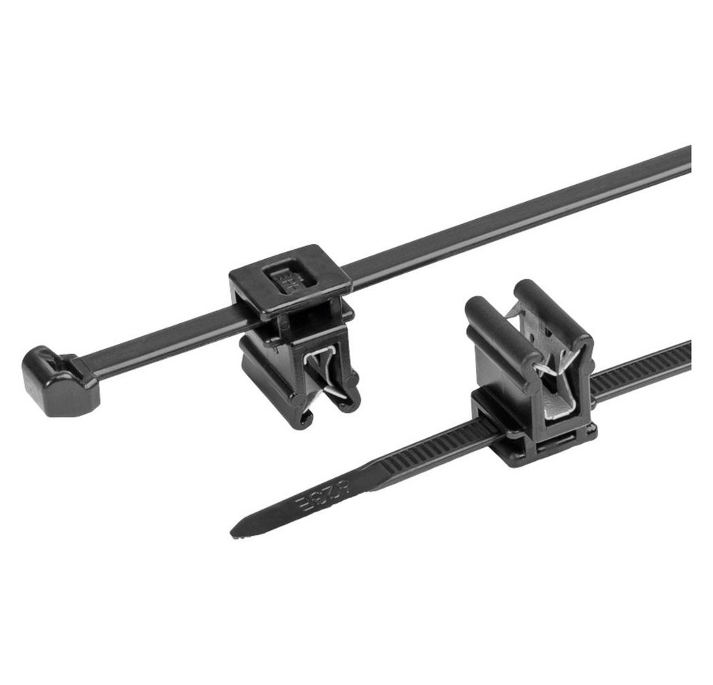 HellermannTyton Kabelbinder HellermannTyton 156-00948 T50ROSEC4A-PA66W-BK (100) Kabelbinder mit Cl (T50ROSEC4A-PA66W-BK (100) von HellermannTyton
