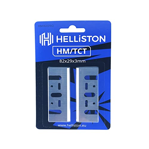 HM/TCT Hobelmesser 82mm für Elektrohobel Makita DKP180Z, DKP180RTJ, DKP181Z, DKP181ZU, 82x29x3mm (1 Satz = 2 Hobelmesser) von Helliston