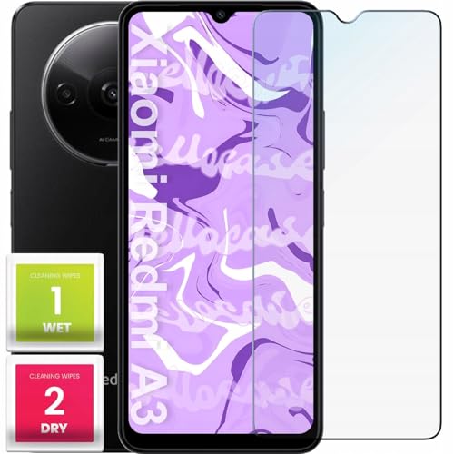 Hartglas für Xiaomi Redmi A3 4G Bildschirm,Flach, Härtegrad 9H, 2.5D Displayschutzglas, Schutzglas, Schutzfolie, Case-Friendly, Display von Hello Case