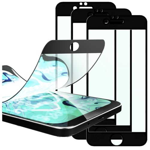 [HelloCase] 3er Pack Schutzfolie für iPhone 6 Plus / 6S Plus für Ganzbildschirm, Voll, Hybridglas, Flexibel, 5D Displayschutzfolie, Glas, Schutzfolie, Hochfest, von Hello Case