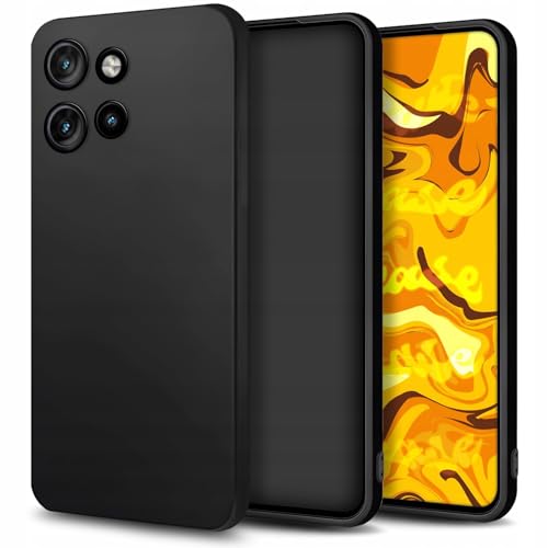 [HelloCase] Hülle für Motorola Edge 50 Ne Schwarz, Matt, Glatt, Slim, Schutz, Hülle, Handytasche von Hello Case