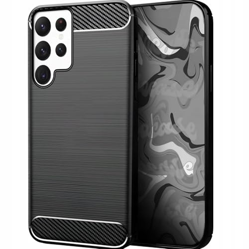 [HelloCase] Hülle für SAMSUNG GALAXY S22 ULTRA - Carbon Handy Back Case - Robuster Schutz, Schlankes Design, Stylisches Carbon Design, Präzise Ausschnitte von HELLO CASE