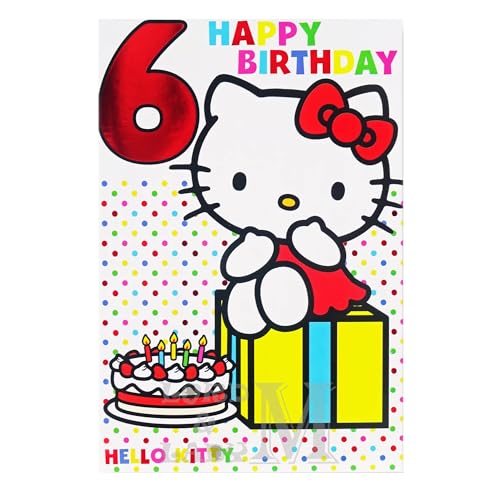 Hello Kitty Geburtstagskarte zum 6. Geburtstag von Hello Kitty