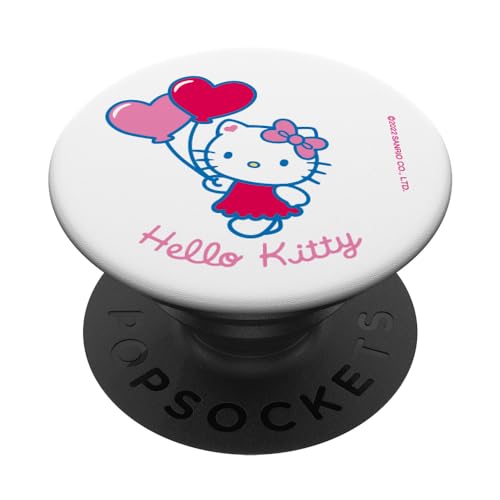 Hello Kitty Luftballons in Herzform PopSockets mit austauschbarem PopGrip von Hello Kitty