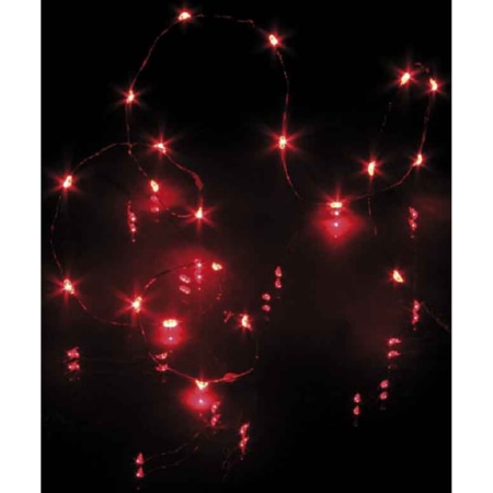570755  (6 Stück) - LED-Lichterkette 20-tlg. rot, batteriebetrieben, 570755 von Hellum