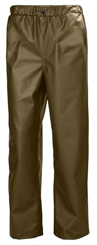 Helly-Hansen Workwear Rain Pants Waterproof Rain Pants with Adjustable, Elastic Waist and Bottom Leg with Snap Buttons, Olive - Medium von Helly Hansen