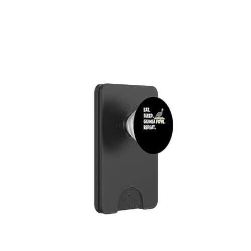 Eat Sleep Guinea Fowl Chicken Bird Repeat PopSockets PopWallet für MagSafe von Helmperlhuhn Perlhuhnfamilie Designs Idee