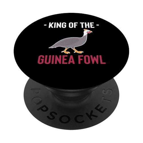 King Of The Guinea Fowl Chicken Bird PopSockets Klebender PopGrip von Helmperlhuhn Perlhuhnfamilie Designs Idee