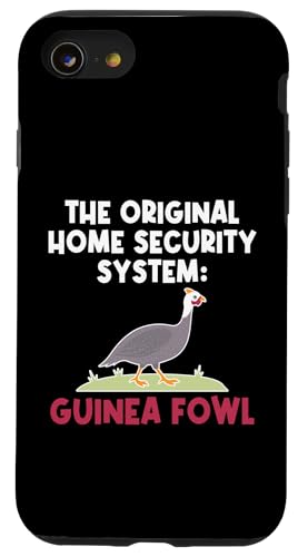 The Original Home Security System Guinea Fowl Chicken Bird Hülle für iPhone SE (2020) / 7 / 8 von Helmperlhuhn Perlhuhnfamilie Designs Idee