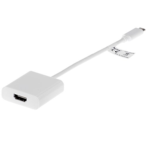 Helos 129528 USB-Kabel (0,2m, USB-C 3.1 Stecker-auf-HDMI Buchse) weiß von Helos