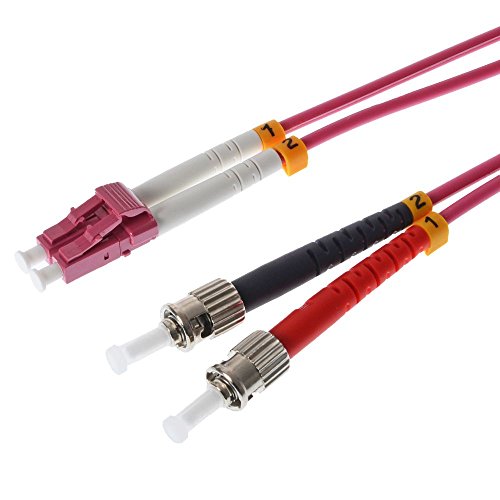 Helos 2 m OM4 LC/ST – Kabel, LWL (LC, 2 x ST, männlich/männlich, OM4, VIOLETT, Multimode männlich) von Helos