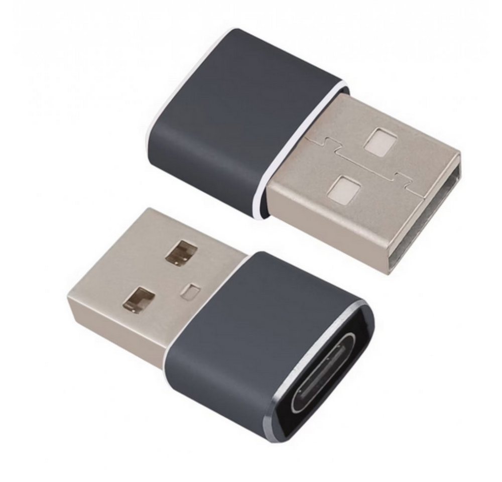 Helos 304282 - Adapter - USB 3.1 Type-C Buchse/USB 2.0 Stecker - dunkelgrau USB-Adapter von Helos