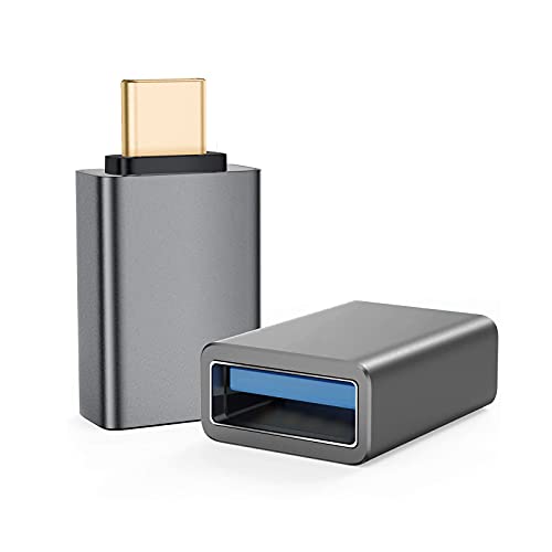 Helos Adapter OTG, USB 3.1 A Buchse/Type-C™ Stecker, Premium, dunkelgrau von Helos