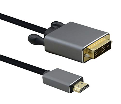 Helos Anschlusskabel, HDMI Stecker/DVI Stecker, Premium 4K, 1,0m, schwarz von Helos