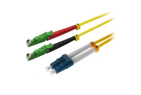 Helos LWL Patchkabel E2000® APC (LSH)/LC Duplex 9/125μm OS2 gelb 2,0m von Helos